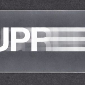 Supreme Blurred Logo Sticker in Black and White